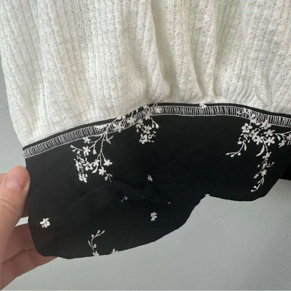 Free People Auxton Thermal Wrap Top Size Medium Coastal Spring Floral